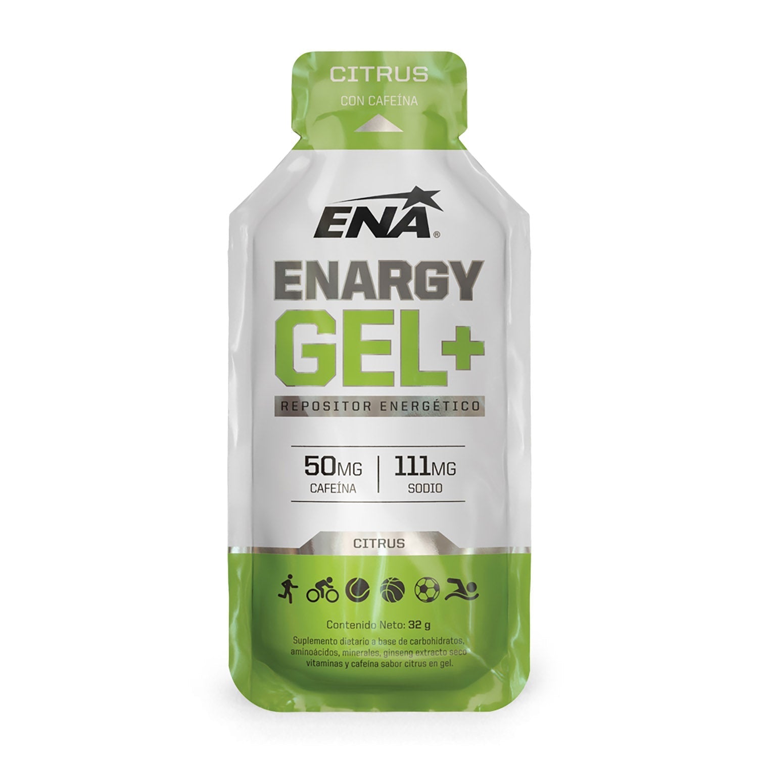 Enargy Gel+  Con Cafeína 6 Unidades